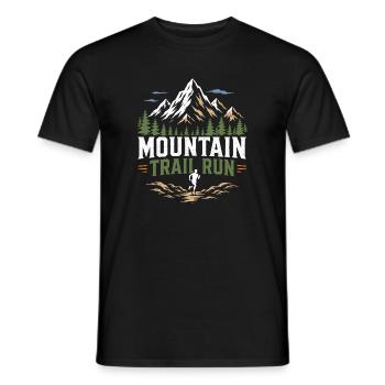 Mountain Trail Run - Men's T-Shirt - black - Front - AI Model Male 178 light (178cm)