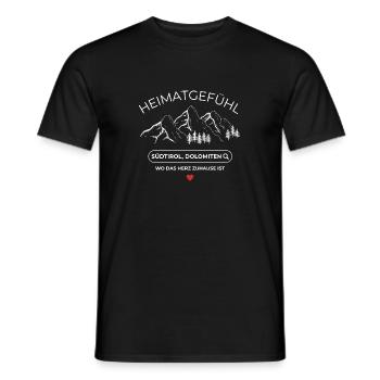 Heinatliebe  - Südtirol  - Dolomiten  - Männer T-Shirt - Schwarz - Vorne - AI Model Male 178 light (178cm)