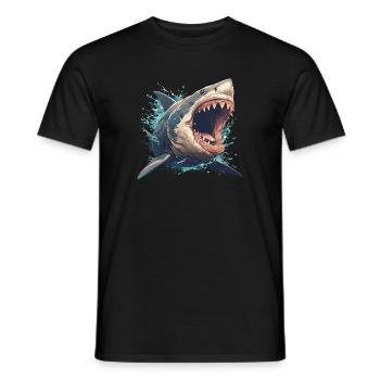 Great White Shark Great White Shark - Men's T-Shirt - black - Front - AI Model Male 178 light (178cm)