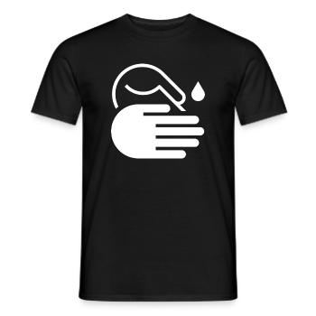 Hände waschen Icon - Männer T-Shirt - Schwarz - Vorne - AI Model Male 178 light (178cm)