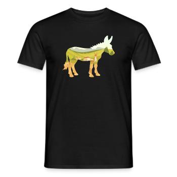 Donkey Village Farmer - Men's T-Shirt - black - Front - AI Model Male 178 light (178cm)