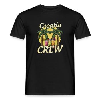 Équipage Croatia - T-shirt homme - noir - Devant - AI Model Male 178 light (178cm)