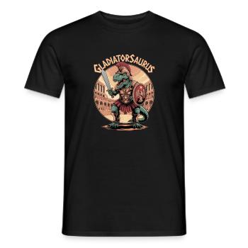  Gladiatorsaurus Dinosaurier Gladiator T Rex Im - Männer T-Shirt - Schwarz - Vorne - AI Model Male 178 light (178cm)