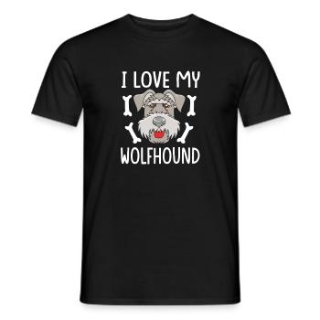 Irischer Wolfshund - Männer T-Shirt - Schwarz - Vorne - AI Model Male 178 light (178cm)