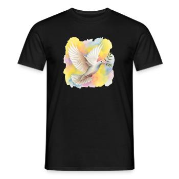 Dove of Peace - Men's T-Shirt - black - Front - AI Model Male 178 light (178cm)