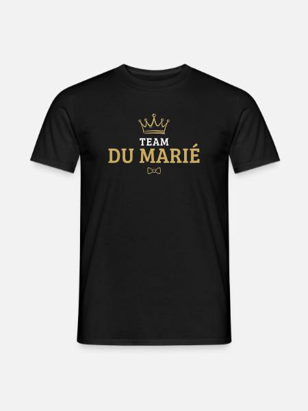 Team du marié - T-shirt homme - noir