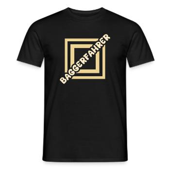 Baggerfahrer - Männer T-Shirt - Schwarz - Vorne - AI Model Male 178 light (178cm)