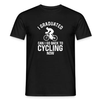 I Graduated Can I Go Back To Cycling Now - Men's T-Shirt - black - Front - AI Model Male 178 light (178cm)