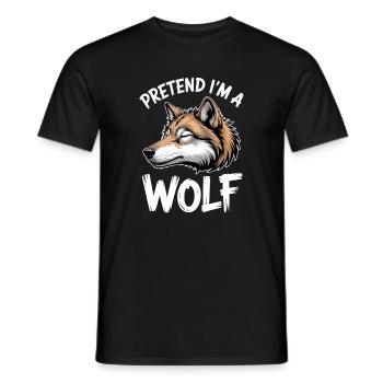 Wolf Sprüche Wölfe Lustiges Wolf Geschenk - Männer T-Shirt - Schwarz - Vorne - AI Model Male 178 light (178cm)