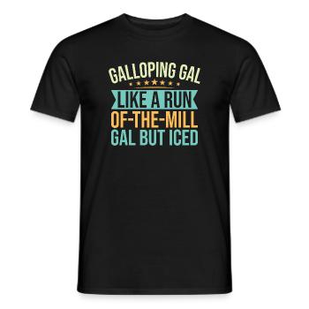 Hobby Horse Rider Galloping Gal English Riding - Männer T-Shirt - Schwarz - Vorne - AI Model Male 178 light (178cm)