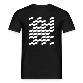 Diagonal Plaid Geometric design - Men's T-Shirt - black - Front - AI Model Male 178 light (178cm)