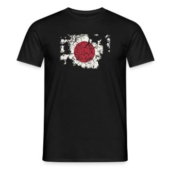 Japan Flag - Vintage - Men's T-Shirt - black - Front - AI Model Male 178 light (178cm)