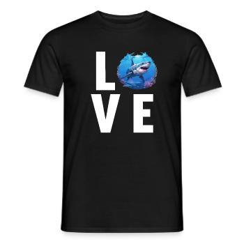 Grand requin blanc Grand requin blanc - T-shirt homme - noir - Devant - AI Model Male 178 light (178cm)