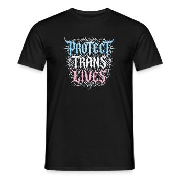 Pride Month LGBTQ – Schütze trans Leben - Männer T-Shirt - Schwarz - Vorne - AI Model Male 178 light (178cm)