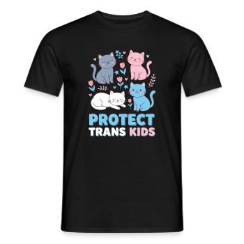Pride Month LGBTQ - Protect Trans Kids - Men's T-Shirt - black - Front - AI Model Male 178 light (178cm)