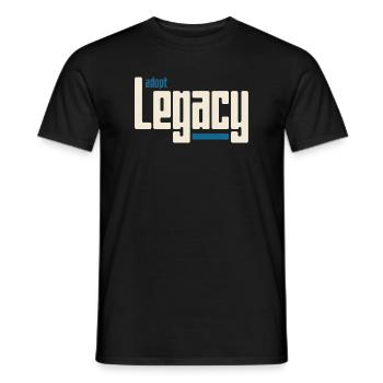 Adopt Legacy Retro Typography - Men's T-Shirt - black - Front - AI Model Male 178 light (178cm)