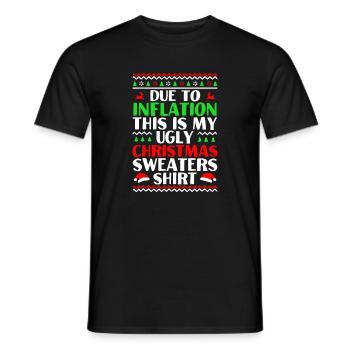 Wegen der Inflation hässliches Weihnachtshemd - Männer T-Shirt - Schwarz - Vorne - AI Model Male 178 light (178cm)