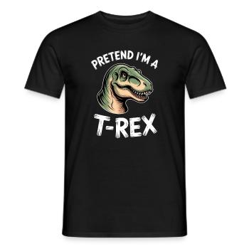 T-Rex Sayings Dinosaur Tyrannosaurus Gift - Men's T-Shirt - black - Front - AI Model Male 178 light (178cm)