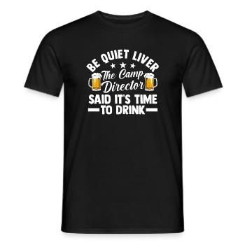 Camping Bonfire Camp Life Forest Camper - Männer T-Shirt - Schwarz - Vorne - AI Model Male 178 light (178cm)