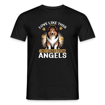 Shetland Sheepdog Sheltie Dog Breed - Men's T-Shirt - black - Front - AI Model Male 178 light (178cm)