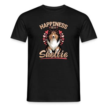 Shetland Sheepdog Sheltie Dog Breed - Men's T-Shirt - black - Front - AI Model Male 178 light (178cm)