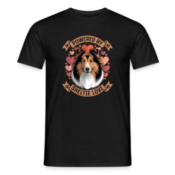 Shetland Sheepdog Sheltie Dog Breed - Men's T-Shirt - black - Front - AI Model Male 178 light (178cm)