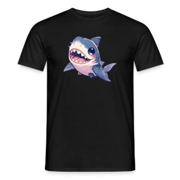 Haie Hai - Männer T-Shirt - Schwarz - Vorne - AI Model Male 178 light (178cm)