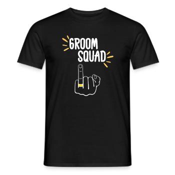 Sassy Groom Squad Matching - Men's T-Shirt - black - Front - AI Model Male 178 light (178cm)