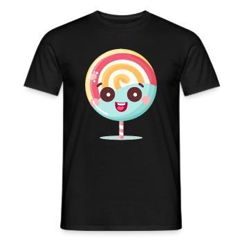 Motif mignon de charme sucette - T-shirt homme - noir - Devant - AI Model Male 178 light (178cm)