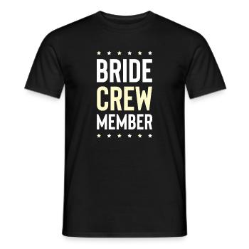 Bride Crew - Men's T-Shirt - black - Front - AI Model Male 178 light (178cm)