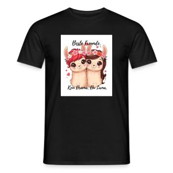 Beste_Freunde - Männer T-Shirt - Schwarz - Vorne - AI Model Male 178 light (178cm)