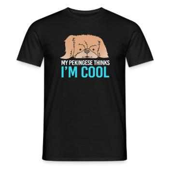 Pekinese Peningese - Männer T-Shirt - Schwarz - Vorne - AI Model Male 178 light (178cm)