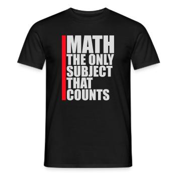 Les mathématiques La seule matière qui compte Nerd Mathe Logo - T-shirt homme - noir - Devant - AI Model Male 178 light (178cm)