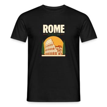 Rom-Geschenke, Kolosseum-Urlaubserinnerung aus Rom - Männer T-Shirt - Schwarz - Vorne - AI Model Male 178 light (178cm)