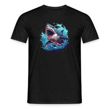 Sharks Shark - Men's T-Shirt - black - Front - AI Model Male 178 light (178cm)
