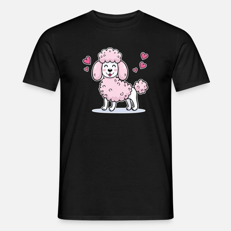 Rosa Pudel (Comic) - Männer T-Shirt - Schwarz