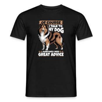 Shetland Sheepdog Sheltie Dog Breed - Men's T-Shirt - black - Front - AI Model Male 178 light (178cm)