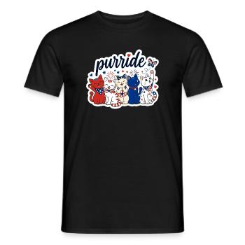 Purride Amerikanische Katzenfest - Männer T-Shirt - Schwarz - Vorne - AI Model Male 178 light (178cm)