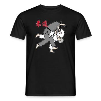 Judo - Uchi mata - Männer T-Shirt - Schwarz - Vorne - AI Model Male 178 light (178cm)
