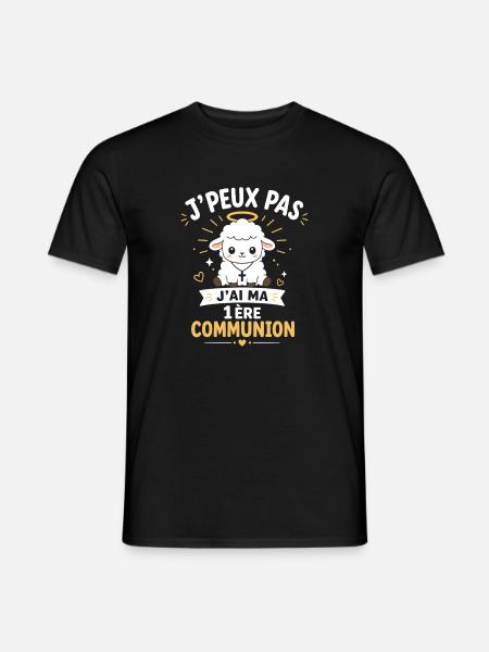 Premier Communion Agneau Céleste - T-shirt homme - noir