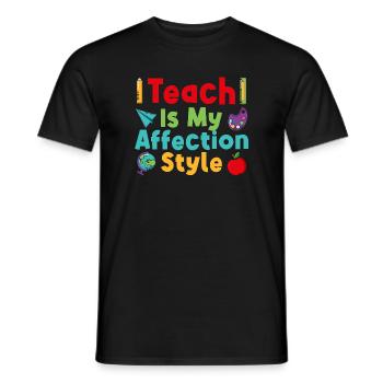 Enseignant de maternelle Style d’affection Enseignant de maternelle - T-shirt homme - noir - Devant - AI Model Male 178 light (178cm)