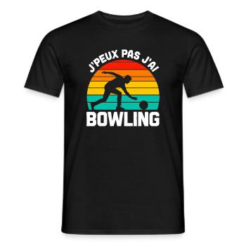 Je Ne Peux Pas J'ai Bowling - T-shirt homme - noir - Devant - AI Model Male 178 light (178cm)