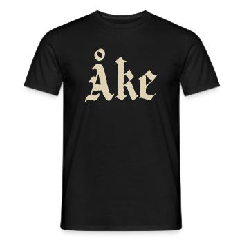 Lettrage Monogramme Gothique Åke - T-shirt homme - noir - Devant - AI Model Male 178 light (178cm)