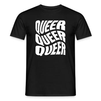 -2026-_LGBTQ_Queer_Queer_Queer_1 - Männer T-Shirt - Schwarz - Vorne - AI Model Male 178 light (178cm)