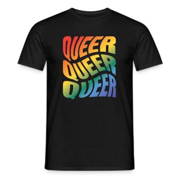 -2026-_LGBTQ_Queer_Queer_Queer_5 - Männer T-Shirt - Schwarz - Vorne - AI Model Male 178 light (178cm)