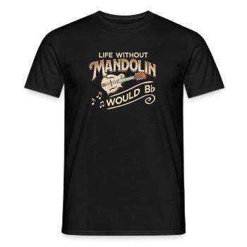 Mandoline Bluegrass Country Folk - T-shirt homme - noir - Devant - AI Model Male 178 light (178cm)