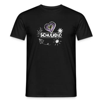Schulkind 2026 Mädchen Herz Sonne rosa Schulanfang - Männer T-Shirt - Schwarz - Vorne - AI Model Male 178 light (178cm)