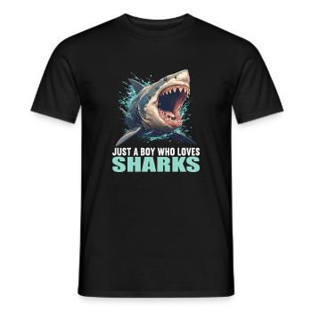 Requins Requin - T-shirt homme - noir - Devant - AI Model Male 178 light (178cm)