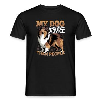 Shetland Sheepdog Sheltie Dog Breed - Men's T-Shirt - black - Front - AI Model Male 178 light (178cm)