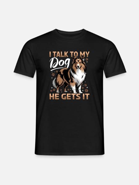 Shetland Sheepdog Sheltie Dog Breed - Men's T-Shirt - black